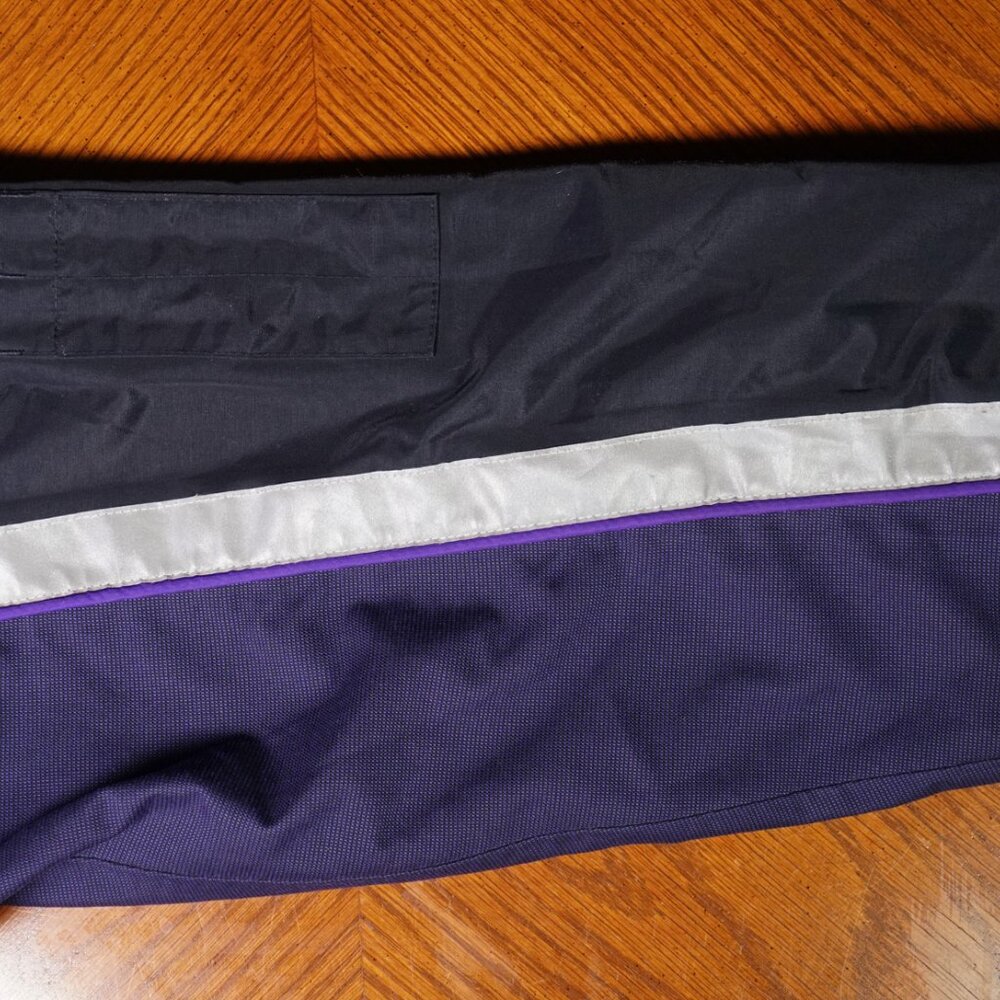 FedEx Stan Herman Hooded Heavy Windbreaker Reflective Jacket Medium Unisex Navy - Picture 9 of 15